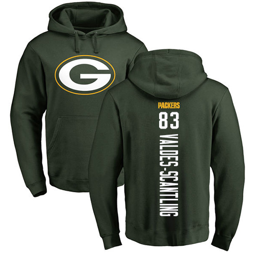 Men Green Bay Packers Green #83 Valdes-Scantling Marquez Backer Nike NFL Pullover Hoodie Sweatshirts->green bay packers->NFL Jersey